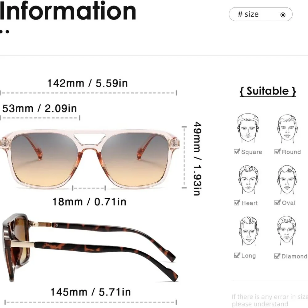 Sunglasses Womens Men Trendy Retro Sun Glasses Rectangle Frame Shades K1649 - Picture 3 of 6